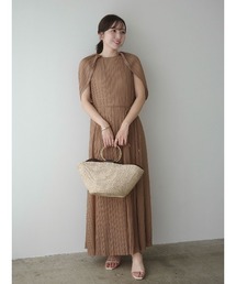 anuans（アニュアンス）の「ランダムプリーツケープワンピース（ワンピース）」