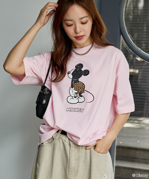 PUBLUX(パブリュクス)の「PUBLUX/パブリュクス <機能性素材>Mickey Mouse & Minnie Mouse/ミッキーマウス & ミニーマウス/ フェイス Tシャツ 限定展開(Tシャツ/カットソー・メンズ・グレー/チャコールグレー/ホワイト/ピンク・LARGE/MEDIUM/SMALL)」の4枚目の写真