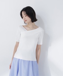NATURAL BEAUTY BASIC | クロスネックリブニット(ニット/セーター)