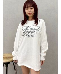 EVRIS | オーバーサイズラインストーングラフィックロンT　春服(Tシャツ/カットソー)