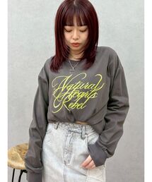 EVRIS | オーバーサイズラインストーングラフィックロンT　春服(Tシャツ/カットソー)