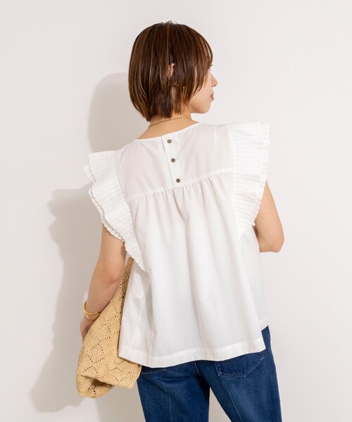 NOLLEY’S(ノーリーズ)の「ウォッシャブル高機能袖プリーツブラウス(シャツ/ブラウス・レディース・オリーブ/ネイビー/キャメル/オフホワイト・38)」の10枚目の写真