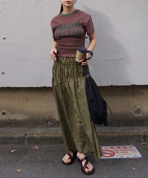 ameri vintage スカート MEDI 2WAY SHIRRING TOP WITH SKIRT（スカート）｜Ameri（アメリ）の