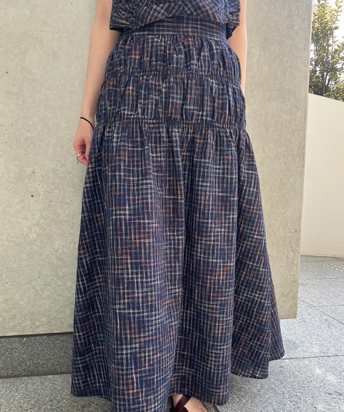 Ameri（アメリ）の「MEDI 2WAY SHIRRING TOP WITH SKIRT（スカート・レディース・ピンク/ネイビー/カーキ・SMALL/MEDIUM）」の15枚目の写真
