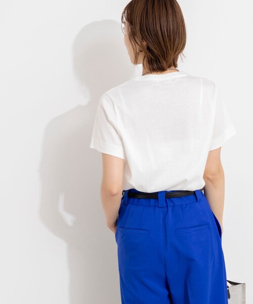 NOLLEY’S（ノーリーズ）の「ウォッシャブルベーシックTシャツ（Tシャツ/カットソー・レディース・ブラック/ホワイト/ベージュ・36/38）」の15枚目の写真