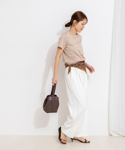 NOLLEY’S（ノーリーズ）の「ウォッシャブルベーシックTシャツ（Tシャツ/カットソー・レディース・ブラック/ホワイト/ベージュ・36/38）」の20枚目の写真