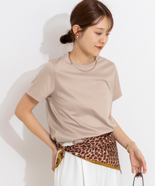 NOLLEY’S（ノーリーズ）の「ウォッシャブルベーシックTシャツ（Tシャツ/カットソー・レディース・ブラック/ホワイト/ベージュ・36/38）」の22枚目の写真
