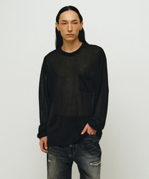 ENDOOR（エンドア）の「Double Neck Knit Long Sleeve (black)（Tシャツ/カットソー）」