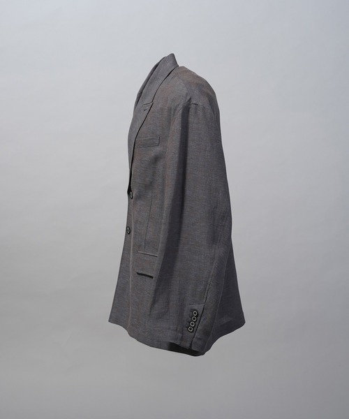 MAISON SPECIAL(メゾンスペシャル)の「《UNISEX》Mix Linen Prime-Over-Over Semi-double Tailored Jacket/ミックスリネンプライムオーバーセミダブルテーラードジャケット【MAISON SPECIAL/メゾンスペシャル】■セットアップ対応■(テーラードジャケット・メンズ・ベージュ/ブルー/ブラック・0/2/1)」の17枚目の写真