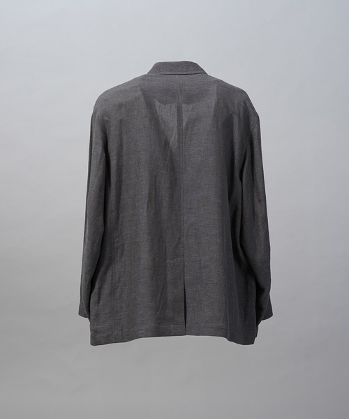 MAISON SPECIAL(メゾンスペシャル)の「《UNISEX》Mix Linen Prime-Over-Over Semi-double Tailored Jacket/ミックスリネンプライムオーバーセミダブルテーラードジャケット【MAISON SPECIAL/メゾンスペシャル】■セットアップ対応■(テーラードジャケット・メンズ・ベージュ/ブルー/ブラック・0/2/1)」の18枚目の写真
