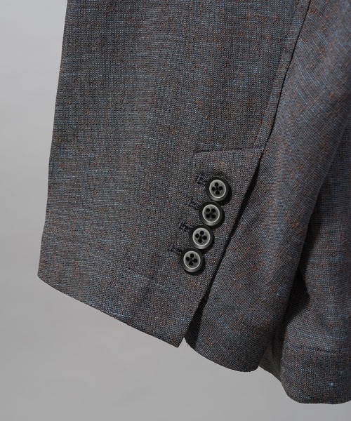 MAISON SPECIAL(メゾンスペシャル)の「《UNISEX》Mix Linen Prime-Over-Over Semi-double Tailored Jacket/ミックスリネンプライムオーバーセミダブルテーラードジャケット【MAISON SPECIAL/メゾンスペシャル】■セットアップ対応■(テーラードジャケット・メンズ・ベージュ/ブルー/ブラック・0/2/1)」の22枚目の写真