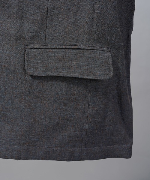 MAISON SPECIAL(メゾンスペシャル)の「《UNISEX》Mix Linen Prime-Over-Over Semi-double Tailored Jacket/ミックスリネンプライムオーバーセミダブルテーラードジャケット【MAISON SPECIAL/メゾンスペシャル】■セットアップ対応■(テーラードジャケット・メンズ・ベージュ/ブルー/ブラック・0/2/1)」の21枚目の写真