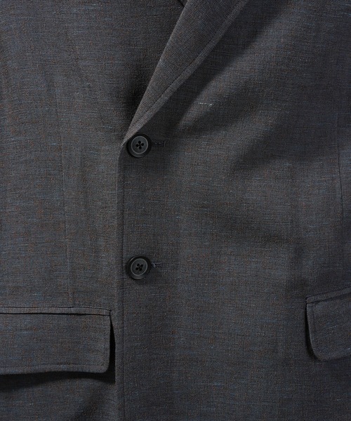 MAISON SPECIAL(メゾンスペシャル)の「《UNISEX》Mix Linen Prime-Over-Over Semi-double Tailored Jacket/ミックスリネンプライムオーバーセミダブルテーラードジャケット【MAISON SPECIAL/メゾンスペシャル】■セットアップ対応■(テーラードジャケット・メンズ・ベージュ/ブルー/ブラック・0/2/1)」の20枚目の写真