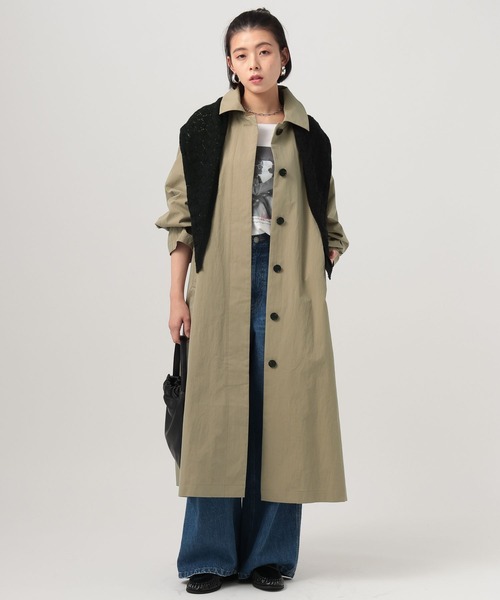 BAYFLOW（ベイフロー）の「ニットレース三角カーフ（バンダナ/スカーフ・レディース・ナチュラル/ブラック・FREE）」の7枚目の写真