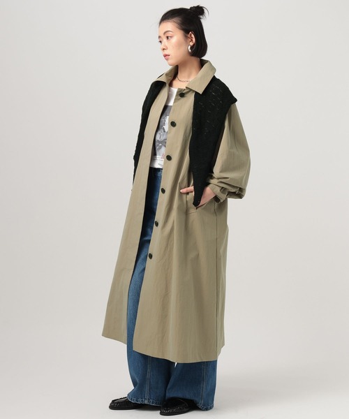 BAYFLOW（ベイフロー）の「ニットレース三角カーフ（バンダナ/スカーフ・レディース・ナチュラル/ブラック・FREE）」の9枚目の写真