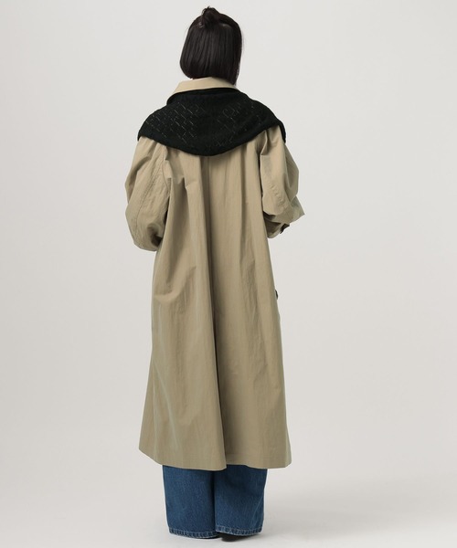 BAYFLOW（ベイフロー）の「ニットレース三角カーフ（バンダナ/スカーフ・レディース・ナチュラル/ブラック・FREE）」の10枚目の写真