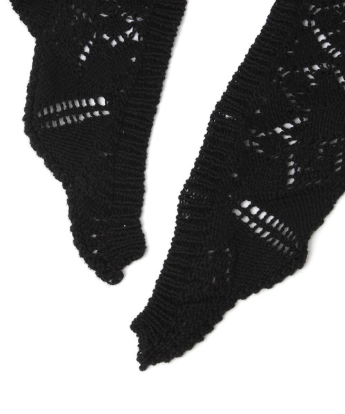 BAYFLOW（ベイフロー）の「ニットレース三角カーフ（バンダナ/スカーフ・レディース・ナチュラル/ブラック・FREE）」の18枚目の写真