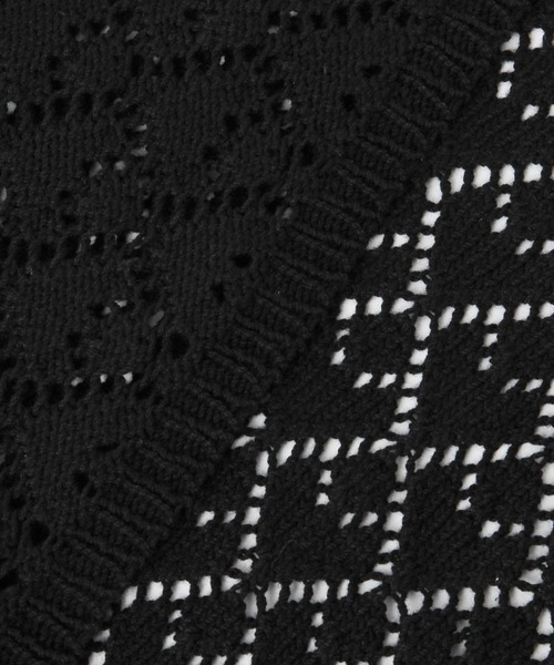 BAYFLOW（ベイフロー）の「ニットレース三角カーフ（バンダナ/スカーフ・レディース・ナチュラル/ブラック・FREE）」の20枚目の写真
