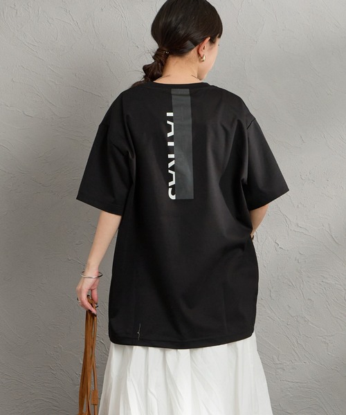 TATRAS（タトラス）の「[TATRAS/タトラス] ORESTE バーティカルロゴ バックプリントTシャツ（Tシャツ/カットソー・レディース・ホワイト/ブラック・1/2/3）」の7枚目の写真