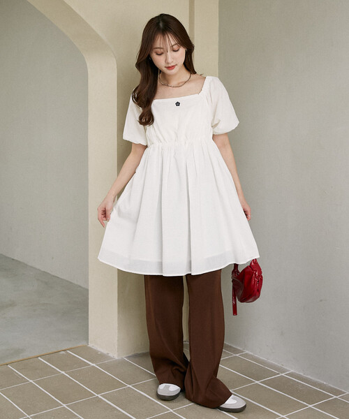 MARY QUANT × PUBLUX/マリークワント 2WAY バルーン袖 バックギャザー