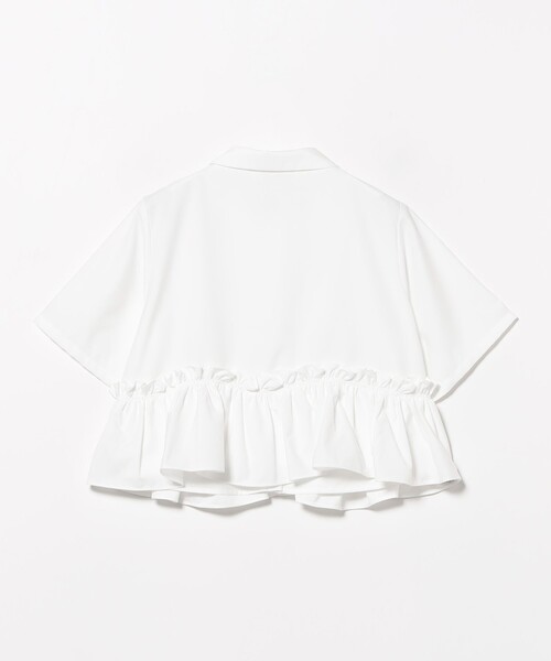 Ray BEAMS(レイビームス)の「裾フリル ショート シャツ(シャツ/ブラウス・レディース・シルバー/ホワイト・ONE SIZE)」の12枚目の写真
