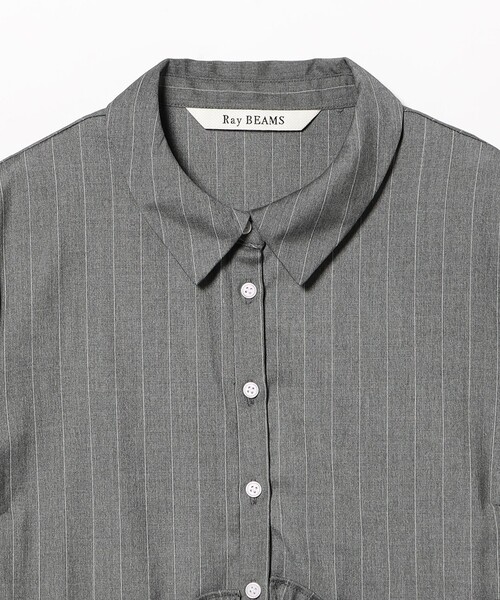 Ray BEAMS(レイビームス)の「裾フリル ショート シャツ(シャツ/ブラウス・レディース・シルバー/ホワイト・ONE SIZE)」の15枚目の写真