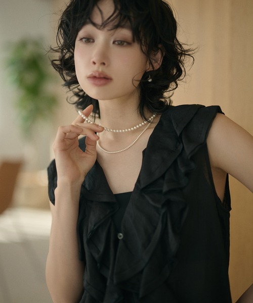 LAULEN(ローレン)の「double pearl short necklace /2連パールマグネットショートネックレス(ネックレス・レディース・アイボリー・FREE)」の15枚目の写真
