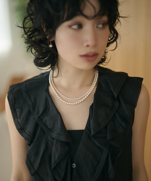 LAULEN(ローレン)の「double pearl short necklace /2連パールマグネットショートネックレス(ネックレス・レディース・アイボリー・FREE)」の13枚目の写真