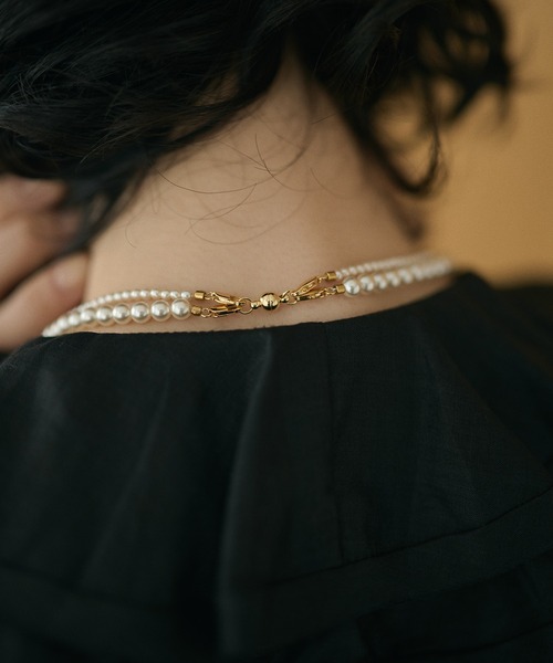 LAULEN(ローレン)の「double pearl short necklace /2連パールマグネットショートネックレス(ネックレス・レディース・アイボリー・FREE)」の11枚目の写真