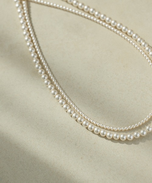 LAULEN(ローレン)の「double pearl short necklace /2連パールマグネットショートネックレス(ネックレス・レディース・アイボリー・FREE)」の8枚目の写真