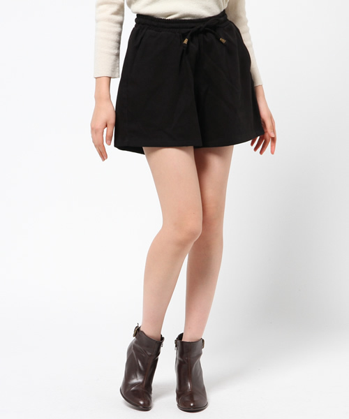 OUTLET（アウトレット）の「【mystic】フェイクスェードウエストギャザーショートパンツ（その他パンツ・レディース・ブラック/キャメル・FREE）」の2枚目の写真