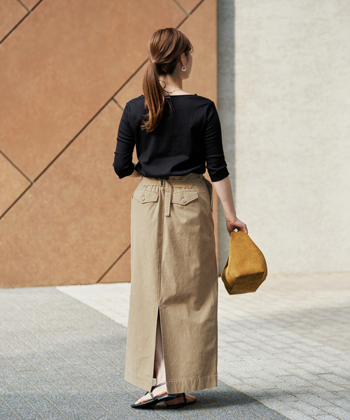 VERMEIL par iena(ヴェルメイユパーイエナ)の「upper hights アッパーハイツ THE SANDY 144A34302(スカート・レディース・ベージュ系その他/ネイビー・SMALL/X-SMALL)」の17枚目の写真
