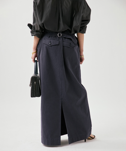 VERMEIL par iena(ヴェルメイユパーイエナ)の「upper hights アッパーハイツ THE SANDY 144A34302(スカート・レディース・ベージュ系その他/ネイビー・SMALL/X-SMALL)」の7枚目の写真