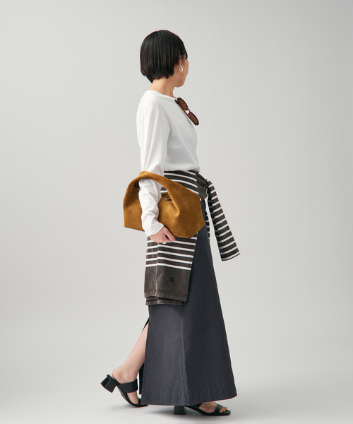 VERMEIL par iena(ヴェルメイユパーイエナ)の「upper hights アッパーハイツ THE SANDY 144A34302(スカート・レディース・ベージュ系その他/ネイビー・SMALL/X-SMALL)」の11枚目の写真