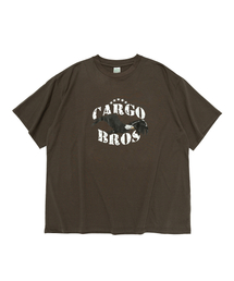 (ビッグサイズ) アメリカンビンテージイーグル半袖Tシャツ (カーキ)