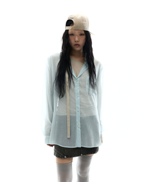 Graphic Sheer Shirts / Mint