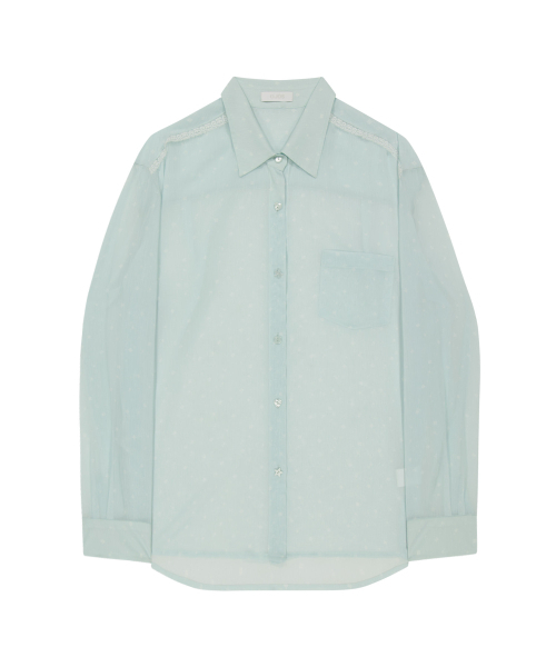 OJOS(オホス)の「Graphic Sheer Shirts / Mint(シャツ/ブラウス・レディース・その他・OS)」の2枚目の写真