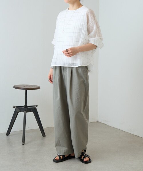 BEARDSLEY(ビアズリー)の「カーブチノイージーパンツ(その他パンツ・レディース・ベージュ/グレー・FREE)」の7枚目の写真