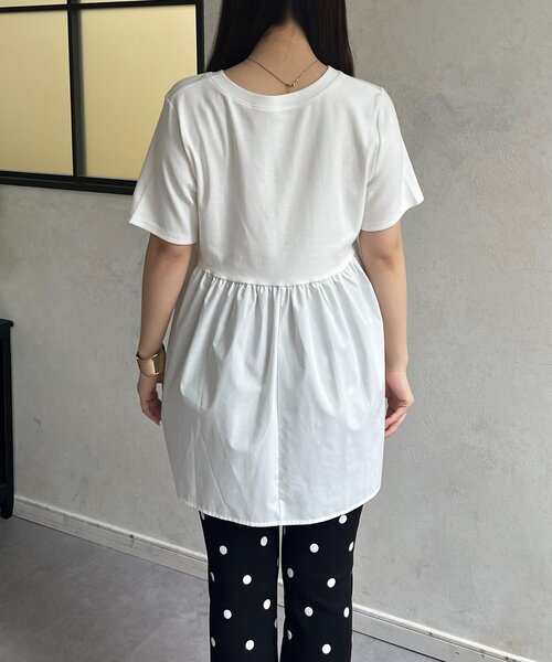 prose verse(プロズヴェール)の「ハート刺繍ペプラムTシャツ(Tシャツ/カットソー・レディース・ブラック/オフホワイト/ブラック系その他・LARGE/MEDIUM)」の21枚目の写真