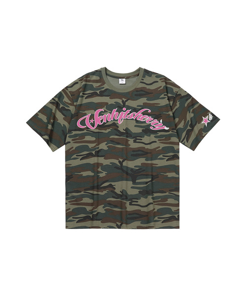 VENHIT(ベンヒット)の「ヴェンヒットシェリー カモ 半袖Tシャツ(Tシャツ/カットソー・レディース・グリーン・SMALL/MEDIUM/LARGE/X-LARGE)」の1枚目の写真