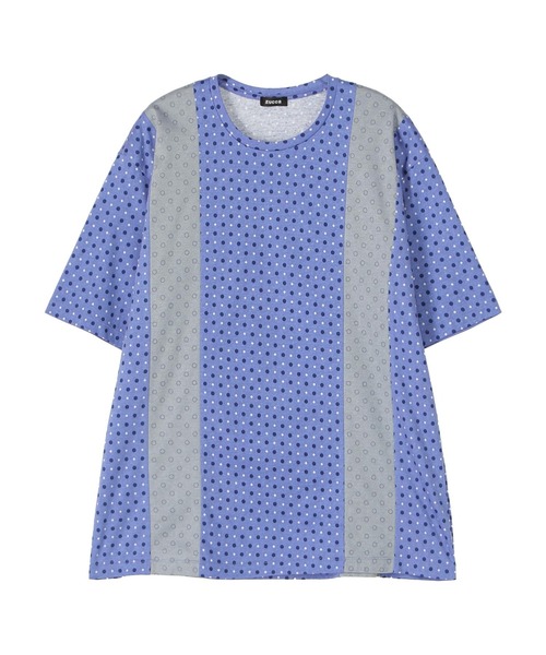 ZUCCa(ズッカ)の「DOT DOCKING JERSEY / Tシャツ / P(Tシャツ/カットソー・レディース・ブルー/ブラック・M size)」の2枚目の写真
