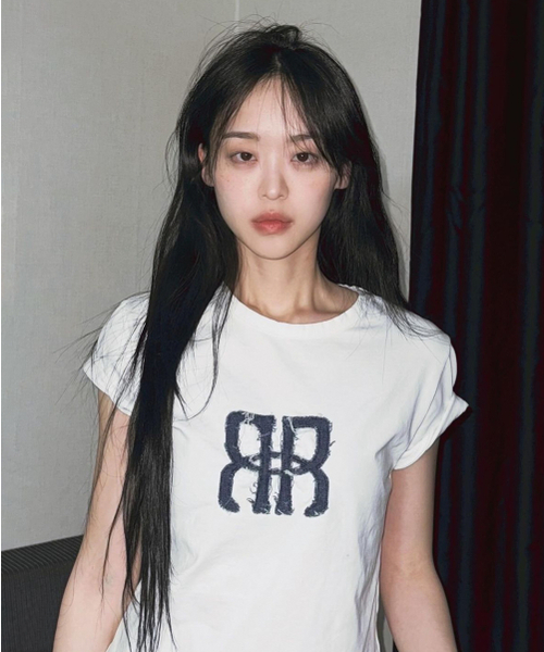 ROCKCAKE(ロックケーキ)の「Square Logo Denim Top - White(Tシャツ/カットソー・レディース・その他・SMALL)」の1枚目の写真