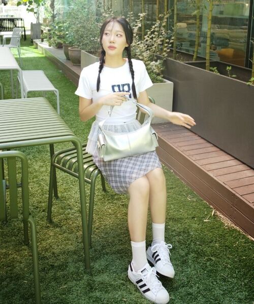ROCKCAKE(ロックケーキ)の「Square Logo Denim Top - White(Tシャツ/カットソー・レディース・その他・SMALL)」の6枚目の写真