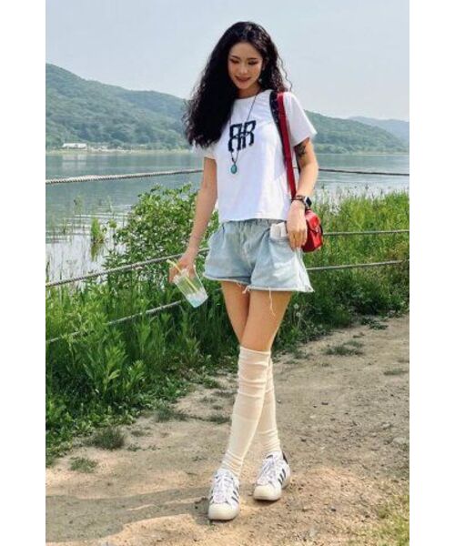ROCKCAKE(ロックケーキ)の「Square Logo Denim Top - White(Tシャツ/カットソー・レディース・その他・SMALL)」の9枚目の写真