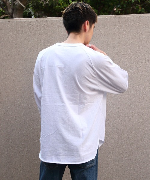 WALLA WALLA SPORT(ワラワラスポーツ)の「WALLA WALLA SPORTS/ワラワラスポーツ 3/4 ベースボールTEE ソリッド 3/4 BASEBALL TEE SOLID(Tシャツ/カットソー・メンズ・アイボリー/ホワイト/スミクロ・L/XL/XXL)」の19枚目の写真