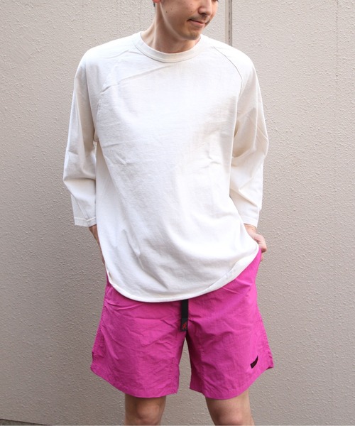 WALLA WALLA SPORT(ワラワラスポーツ)の「WALLA WALLA SPORTS/ワラワラスポーツ 3/4 ベースボールTEE ソリッド 3/4 BASEBALL TEE SOLID(Tシャツ/カットソー・メンズ・アイボリー/ホワイト/スミクロ・L/XL/XXL)」の16枚目の写真