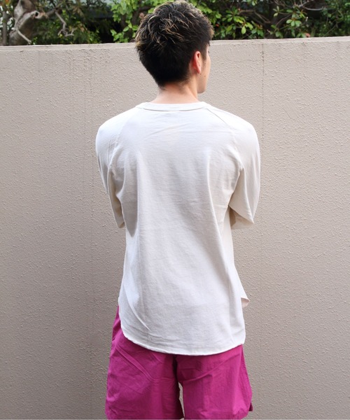 WALLA WALLA SPORT(ワラワラスポーツ)の「WALLA WALLA SPORTS/ワラワラスポーツ 3/4 ベースボールTEE ソリッド 3/4 BASEBALL TEE SOLID(Tシャツ/カットソー・メンズ・アイボリー/ホワイト/スミクロ・L/XL/XXL)」の14枚目の写真