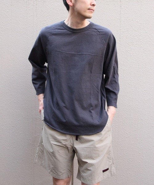WALLA WALLA SPORT(ワラワラスポーツ)の「WALLA WALLA SPORTS/ワラワラスポーツ 3/4 ベースボールTEE ソリッド 3/4 BASEBALL TEE SOLID(Tシャツ/カットソー・メンズ・アイボリー/ホワイト/スミクロ・L/XL/XXL)」の9枚目の写真