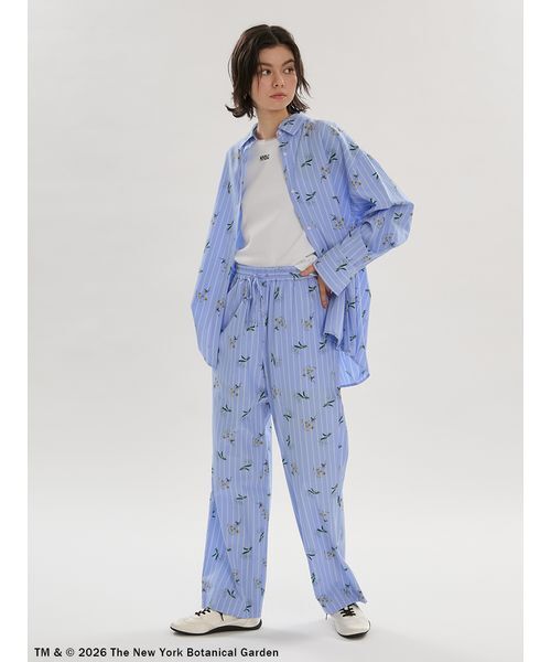 emmi(エミ)の「【emmi×NYBG】ストライプリラックスシャツ【セットアップ対応】(ルームウェア/パジャマ・レディース・ブルー/イエロー/ホワイト・F)」の17枚目の写真