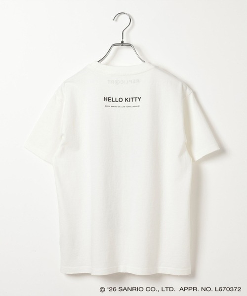 Andemiu(アンデミュウ)の「HELLO KITTY Ribbon T / REPRIC@RT669208(Tシャツ/カットソー・レディース・チャコールグレー/ホワイト・FREE)」の10枚目の写真